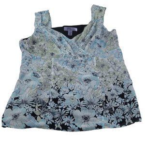 NINE & CO. by Nine West Woman's Floral Stap Blouse size 12 NWT
